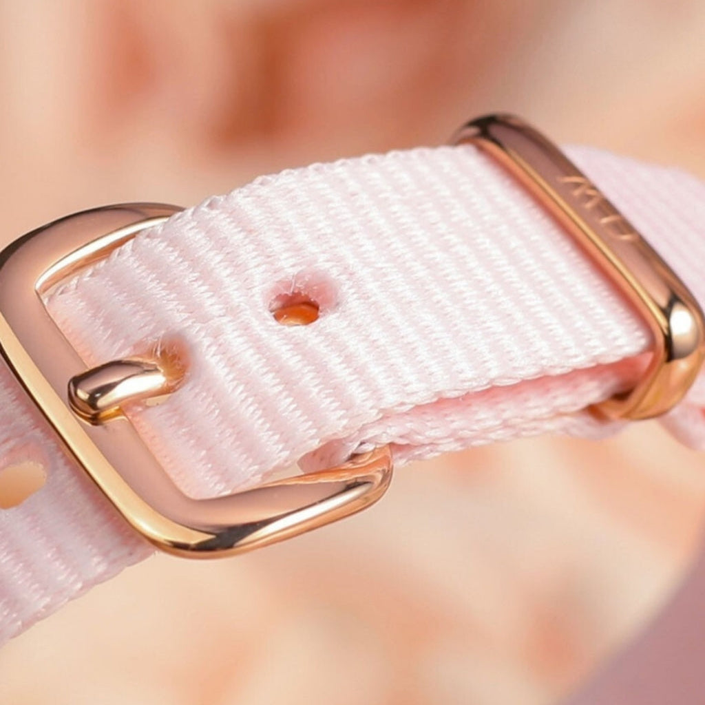 Daniel Wellington Petite Mother of Pearl Pink Dial Pink Nylon Strap Watch For Women - DW00100512 Buy Now By Daniel Wellington