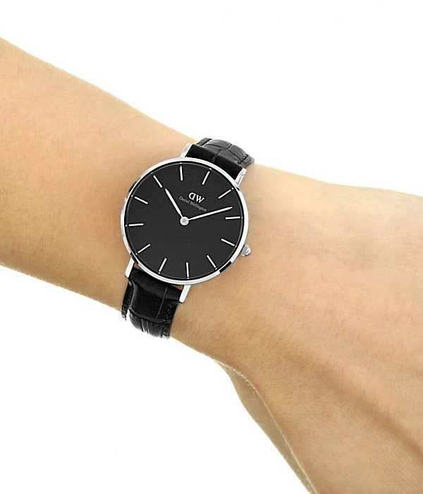 Daniel Wellington Classic Petite Reading Black Dial Black Leather Strap Watch For Women - DW00100179 Buy Now By Daniel Wellington