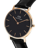 Daniel Wellington Classic Petite York Black Dial Brown Leather Strap Watch For Women - DW00100226 Buy Now By Daniel Wellington