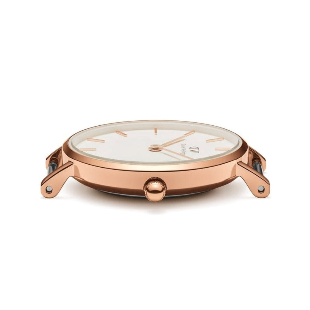 Daniel Wellington Classic Petite Reading White Dial Black Leather Strap Watch For Women - DW00100229 Buy Now By Daniel Wellington