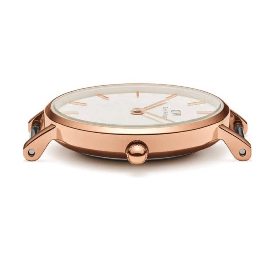 Daniel Wellington Classic Petite York White Dial Brown Leather Strap Watch For Women - DW00100232 Buy Now By Daniel Wellington