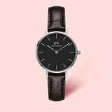 Daniel Wellington Classic Petite York Black Dial Brown Leather Strap Watch For Women - DW00100238 Buy Now By Daniel Wellington