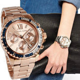 Michael Kors Everest Chronograph Rose Gold Dial Rose Gold Steel Strap Watch For Women - MK5755 Buy Now By Michael Kors