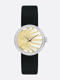 Dior La D De Dior Dior Rose Céleste Diamonds Mother of Pearl Dial Black Leather Strap Watch for Women - CD04711X1001 0000 Buy Now By Dior