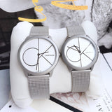 Calvin Klein Minimal White Dial Silver Mesh Bracelet Watch for Men - K3M5115X Buy Now By Calvin Klein