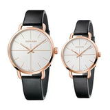 Calvin Klein Even White Dial Black Leather Strap Watch for Women - K7B216C6 Buy Now By Calvin Klein