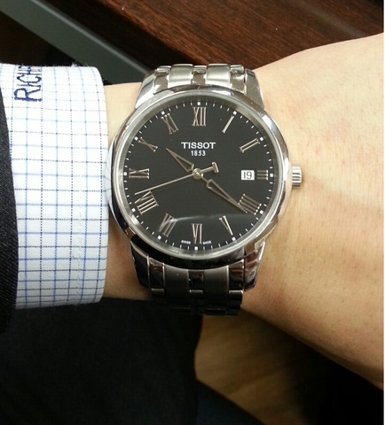 Tissot T Classic Dream Black Dial Silver Steel Strap Watch for Men - T033.410.11.053.01 Buy Now By Tissot