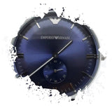 Emporio Armani Analog Quartz Blue Dial Blue Leather Strap Watch For Men - AR1647 Buy Now By Emporio Armani
