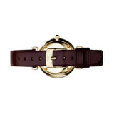 Emporio Armani Gianni T Bar Burgundy Dial Burgundy Leather Strap Watch For Women - AR1757 Buy Now By Emporio Armani