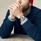 Fossil Grant Automatic Skeleton Black Dial Brown Leather Strap Watch for Men - ME3095 Buy Now By Fossil