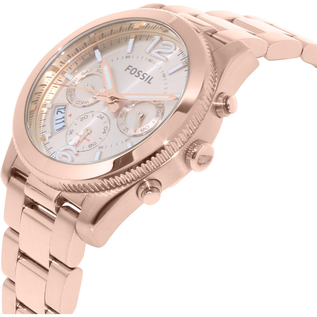 Fossil Boyfriend Multifunction Rose Gold Dial Rose Gold Steel Strap Watch for Women - ES3885 Buy Now By Fossil