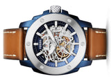 Fossil Modern Machine Automatic Skeleton Silver Dial Brown Leather Strap Watch for Men - ME3135 Buy Now By Fossil