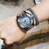 Fossil Modern Machine Automatic Skeleton Silver Dial Brown Leather Strap Watch for Men - ME3135 Buy Now By Fossil