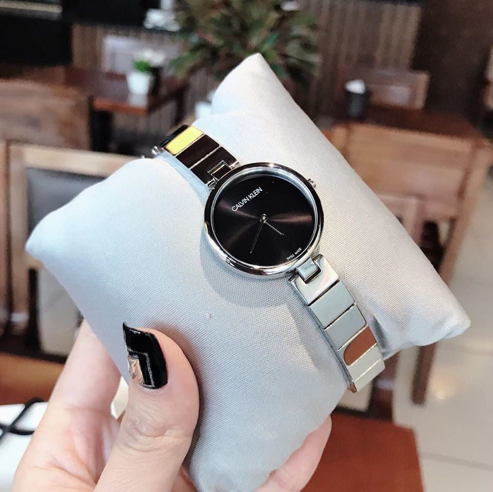 Calvin Klein Authentic Black Dial Silver Steel Strap Watch for Women - K8G23141 Buy Now By Calvin Klein