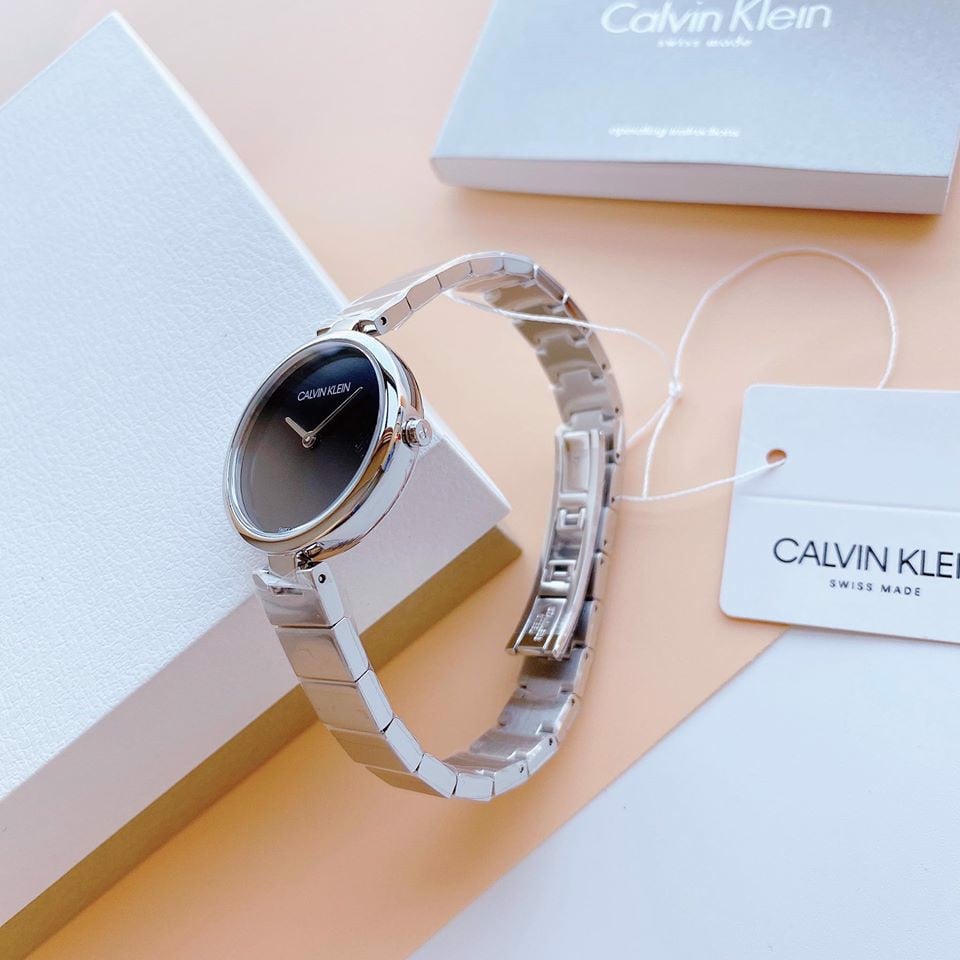 Calvin Klein Authentic Black Dial Silver Steel Strap Watch for Women - K8G23141 Buy Now By Calvin Klein