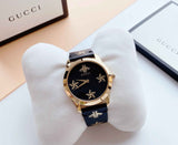 Gucci G-Timeless Black Dial Black Leather Strap Watch For Women - YA1264055 Buy Now By Gucci