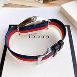 Gucci G Timeless Quartz White Red Blue Dial Multicolored NATO Strap Watch For Men - YA1264059 Buy Now By Gucci