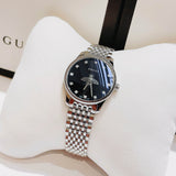 Gucci G Timeless Quartz Black Dial Silver Steel Strap Watch For Women - YA1265020 Buy Now By Gucci