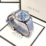 Gucci G Timeless Quartz Mother of Pearl Dial Blue Leather Strap Watch For Women - YA1264124 Buy Now By Gucci
