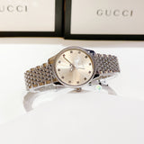 Gucci G Timeless Quartz Silver Dial Silver Steel Strap Watch For Women - YA1265019 Buy Now By Gucci