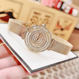 Guess Dream Quartz Gold Dial Gold Mesh Strap Watch For Women - GW0550L2 Buy Now By Guess