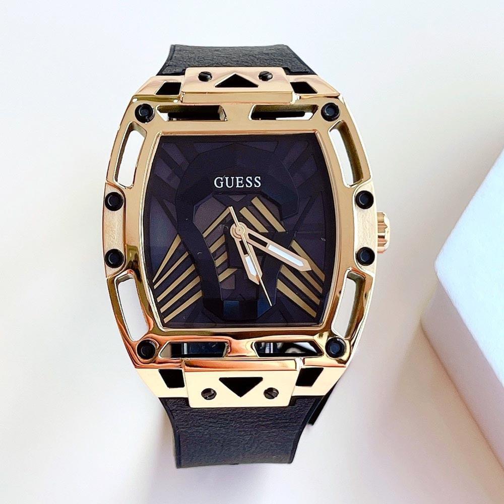 Guess Legend Black Dial Black Rubber Strap Watch For Men - GW0500G1 Buy Now By Guess