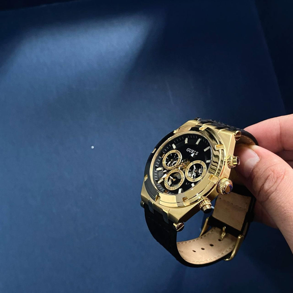 Guess Continental Black Dial Black Rubber Strap Watch for Men - GW0262G2 Buy Now By Guess