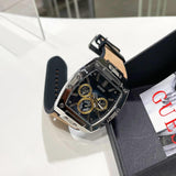 Guess Phoenix Multifunction Black Dial Brown Leather Strap Watch for Men - GW0202G3 Buy Now By Guess