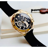 Guess Third Gear Multifunction Black Dial Black Rubber Strap Watch for Men - GW0334G2 Buy Now By Guess