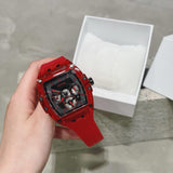 Guess Phoenix Multifunction Black Dial Red Rubber Strap Watch for Men - GW0203G5 Buy Now By Guess