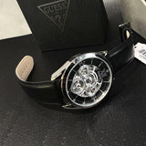 Guess Tailor Multifunction Black Dial Black Leather Strap Watch for Men - GW0389G1 Buy Now By Guess