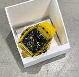 Guess Phoenix Multi Function Black Dial Yellow Rubber Strap Watch for Men - GW0203G6 Buy Now By Guess