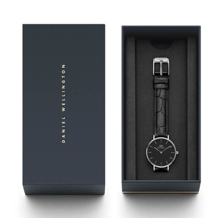 Daniel Wellington Classic Petite Reading Black Dial Black Leather Strap Watch For Women - DW00100179 Buy Now By Daniel Wellington