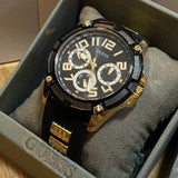 Guess Delta Black Dial Black Rubber Strap Watch for Men - GW0051G2 Buy Now By Guess