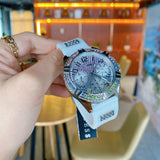 Guess Frontier Diamonds Silver Dial White Rubber Strap Watch for Women - GW0045L1 Buy Now By Guess