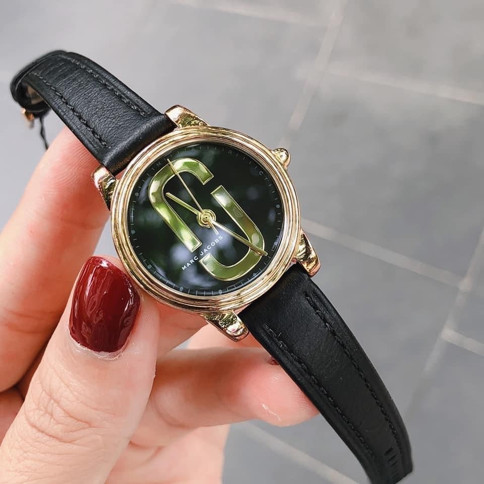 Marc Jacobs Corie Black Dial Black Leather Strap Watch for Women - MJ1580 Buy Now By Marc Jacobs