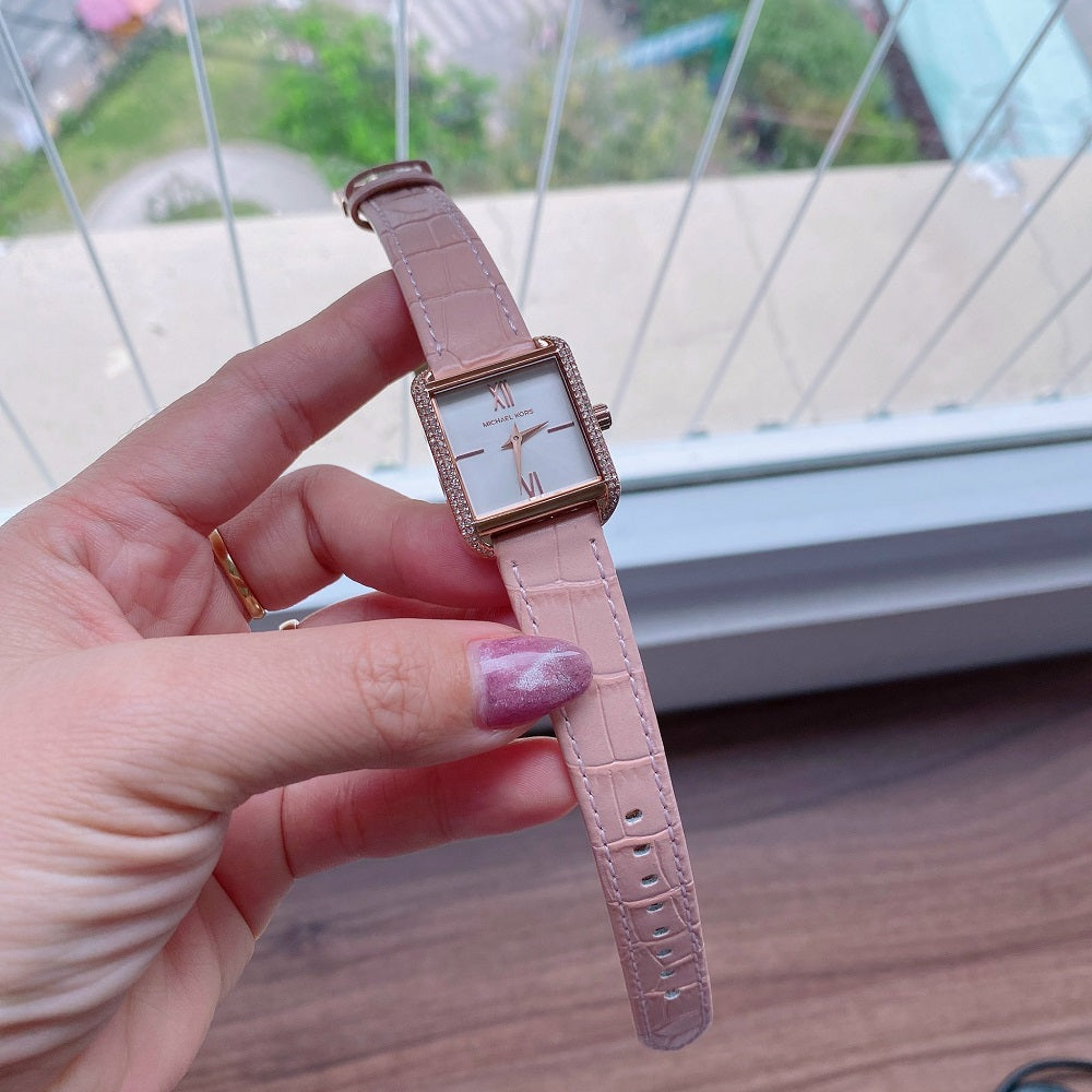Michael Kors Lake Quartz White Dial Pink Leather Strap Watch For Women - MK2763 Buy Now By Michael Kors