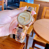 Michael Kors Parker Mother Of Pearl White Dial Two Tone Steel Strap Watch For Women - MK6518 Buy Now By Michael Kors