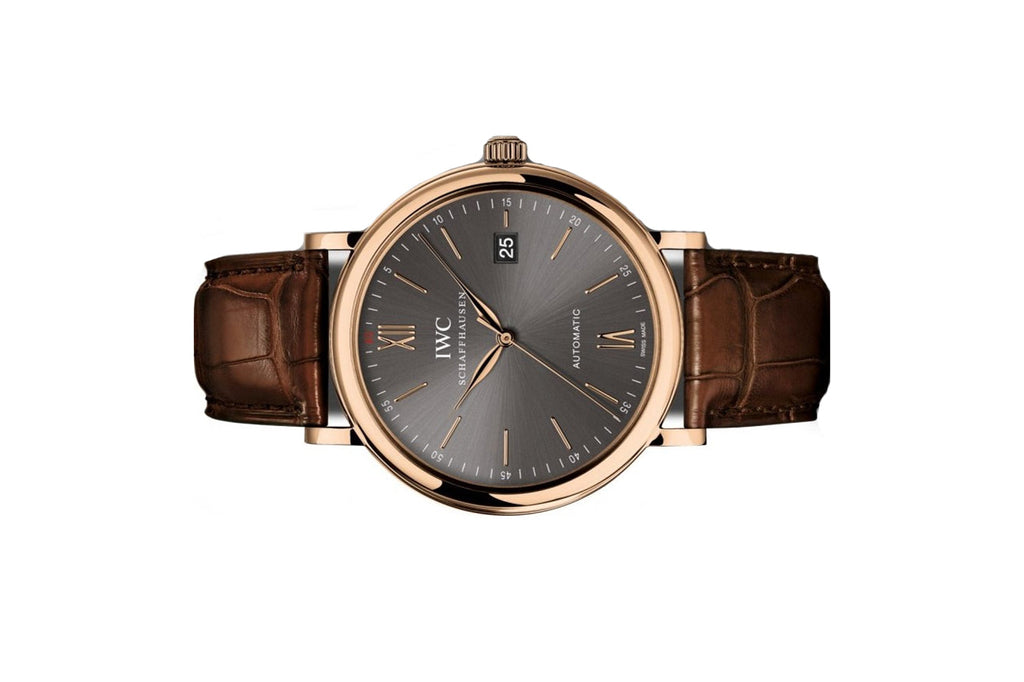 IWC Portofino Automatic Grey Dial Brown Leather Strap Watch for Men - IW356511 Buy Now By IWC