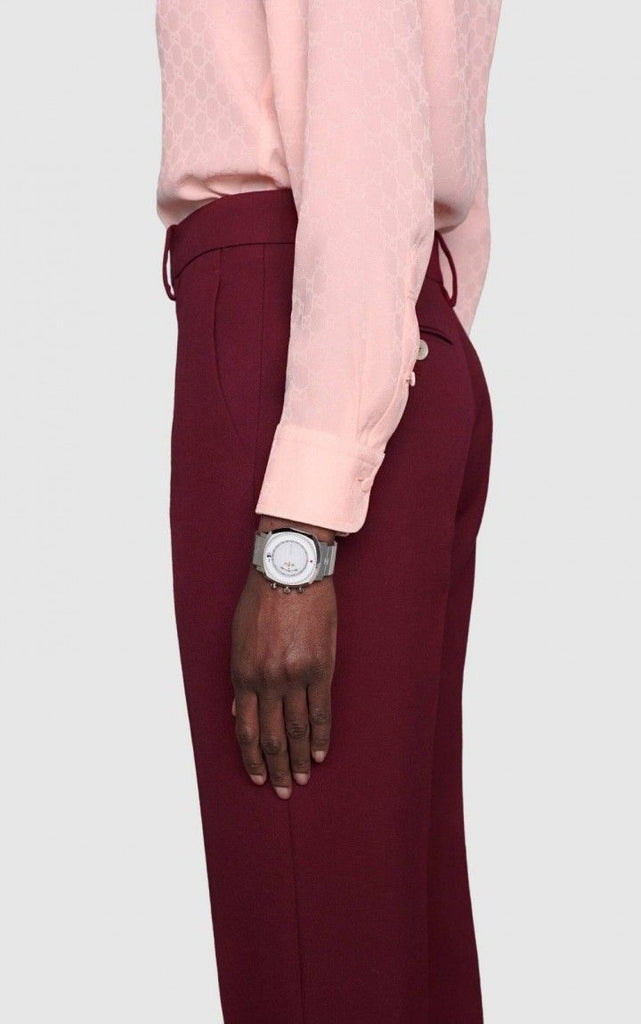 Gucci Grip Chronograph Mickey Mouse White Dial Silver Steel Strap Watch For Men - YA157306 Buy Now By Gucci