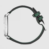 Gucci Grip Quartz Silver Dial Green Leather Strap Watch For Women - YA157414 Buy Now By Gucci