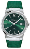 Salvatore Ferragamo F-80 Classic Green Dial Green Leather Strap Watch for Men - SFDT00519 Buy Now By Salvatore Ferragamo