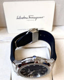 Salvatore Ferragamo F-80 Classic Black Dial Black Leather Strap Watch for Men - SFDT00619 Buy Now By Salvatore Ferragamo
