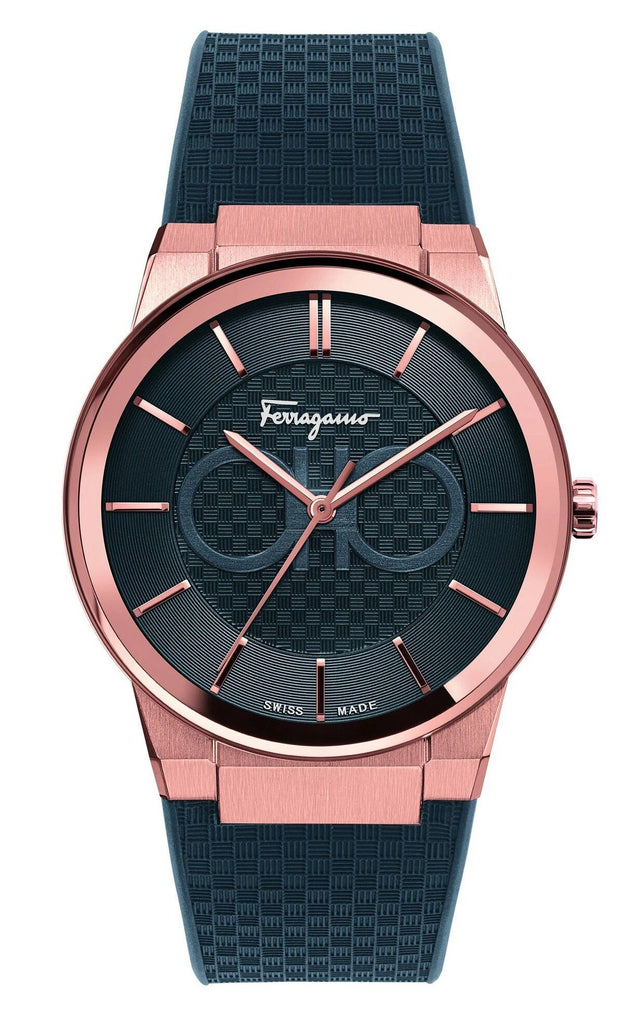 Salvatore Ferragamo Sapphire Black Dial Black Silicone Strap Watch for Men - SFHP00420 Buy Now By Salvatore Ferragamo