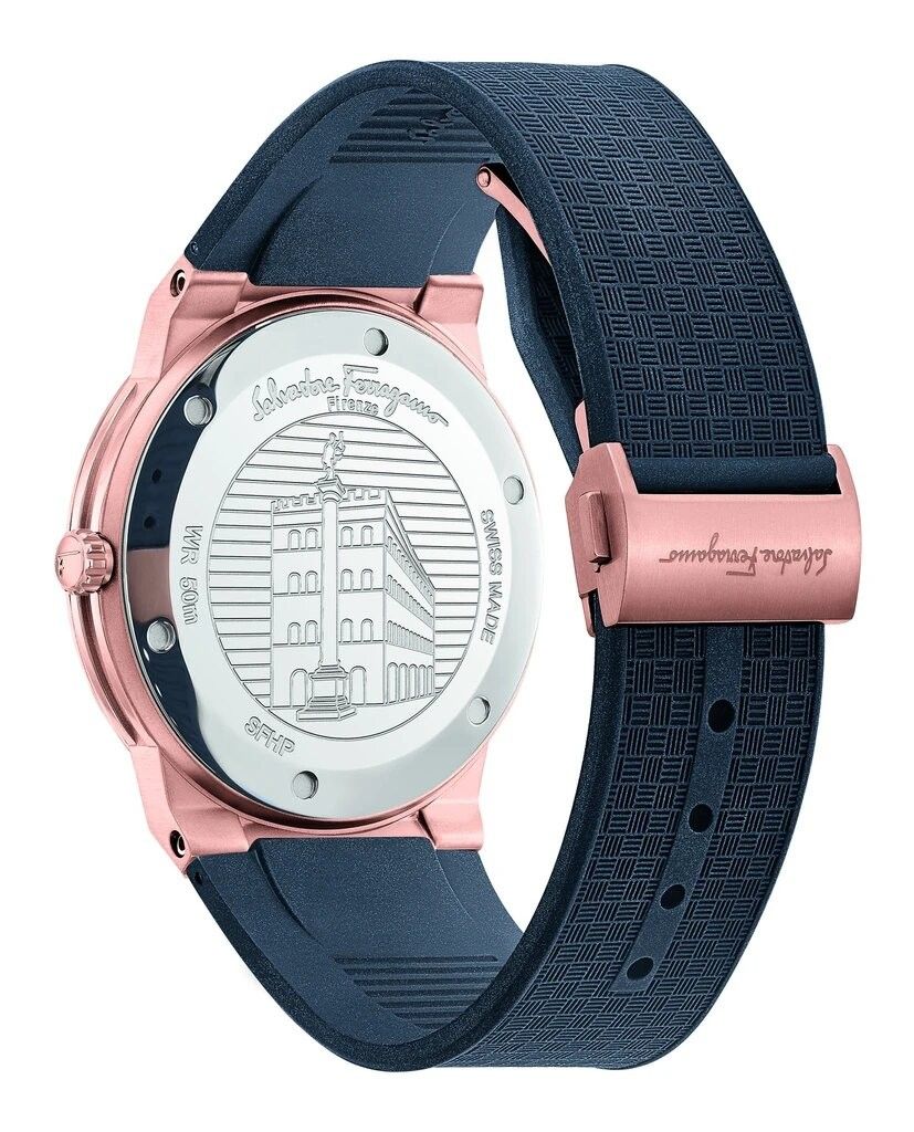 Salvatore Ferragamo Sapphire Black Dial Black Silicone Strap Watch for Men - SFHP00420 Buy Now By Salvatore Ferragamo