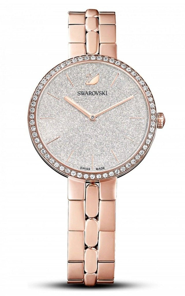 Swarovski Cosmopolitan Diamond Powder Silver Dial Rose Gold Steel Strap Watch for Women - 5517803 Buy Now By Swarovski