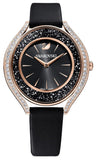 Swarovski Crystalline Aura Black Dial Black Leather Strap Watch for Women - 5558634 Buy Now By Swarovski