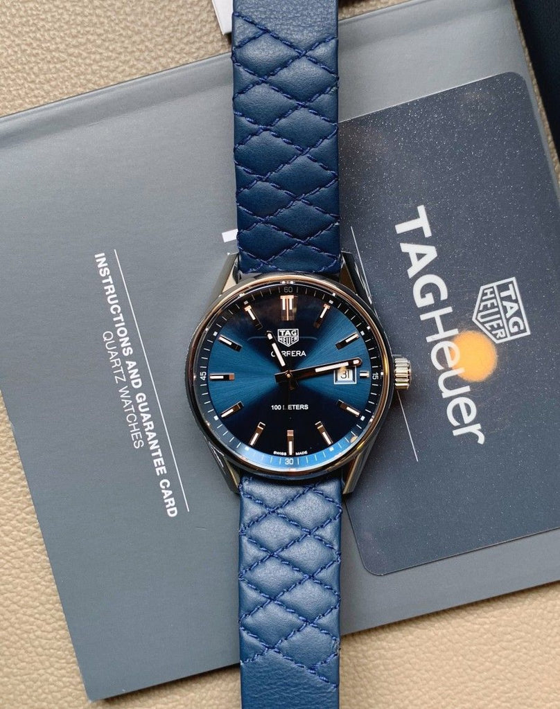 Tag Heuer Carrera Quartz Blue Dial Blue Calfskin Leather Strap Watch for Women - WAR1112.FC6391 Buy Now By Tag Heuer