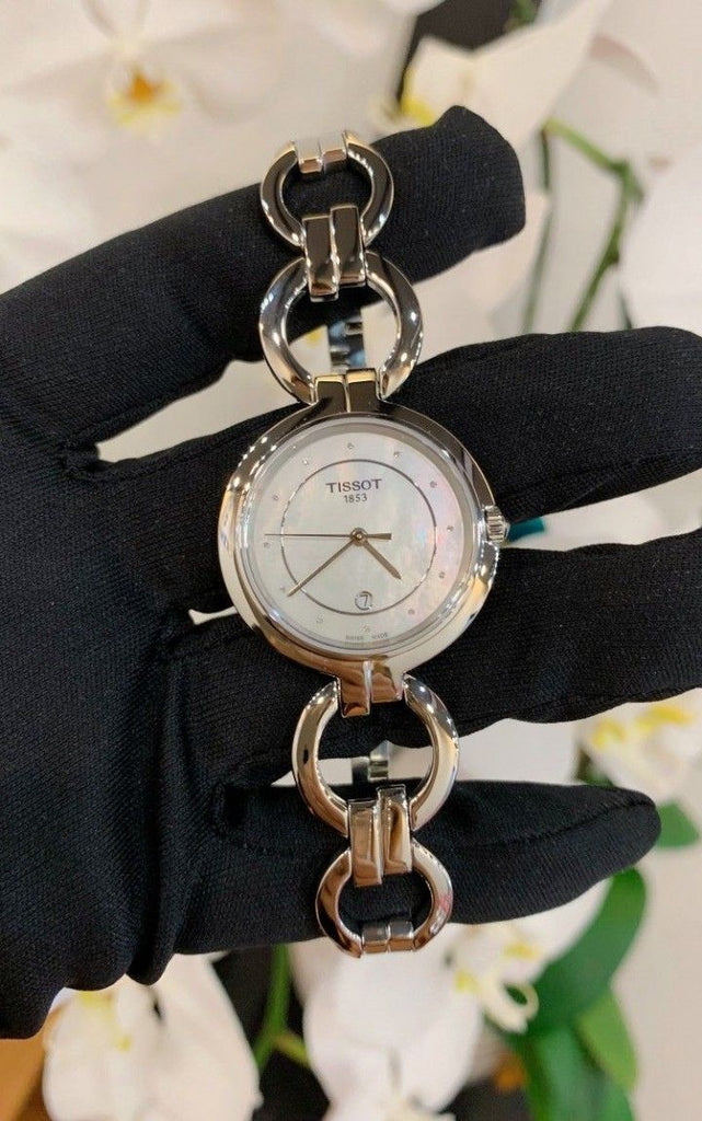 Tissot T Trend Flamingo Mother of Pearl Dial Silver Steel Strap Watch for Women - T094.210.11.116.00 Buy Now By Tissot