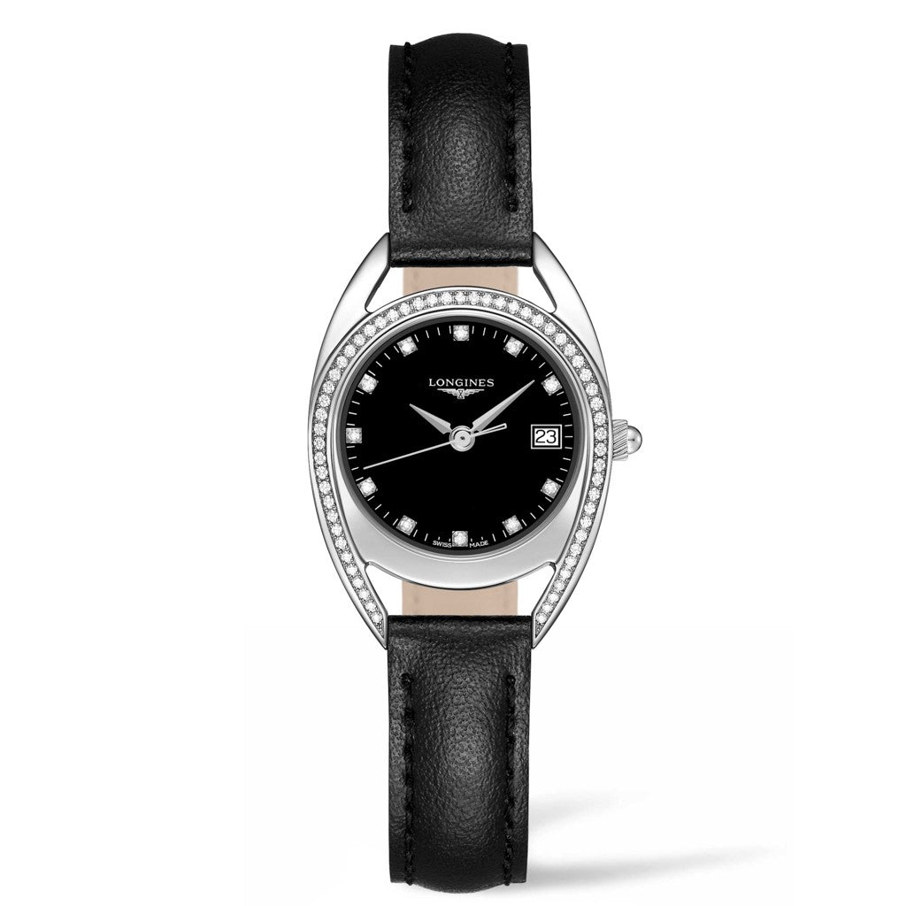 Longines Equestrian Arche Quartz Diamond Black Dial Watch for Women - L6.136.0.57.0 Buy Now By Longines